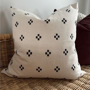 Brand New Custom Authentic Chiangmai Cross Batik Cross Block Print Down Pillow